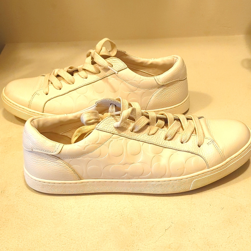 Men's Coach Size 13 Leather Signature Low Top Sneaker